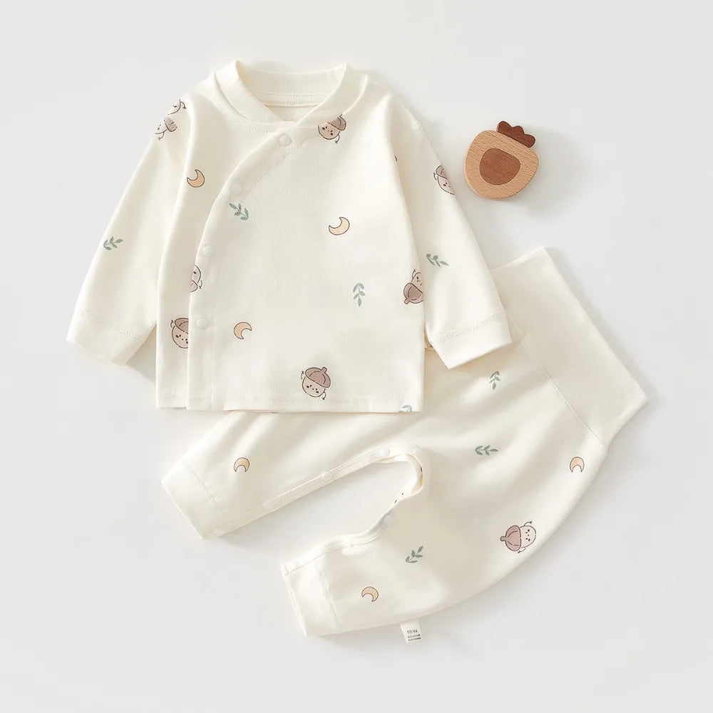 2-Piece Baby Cartoon Pyjama Set | Cotton Top & Pants Autumn Winter 0-18M