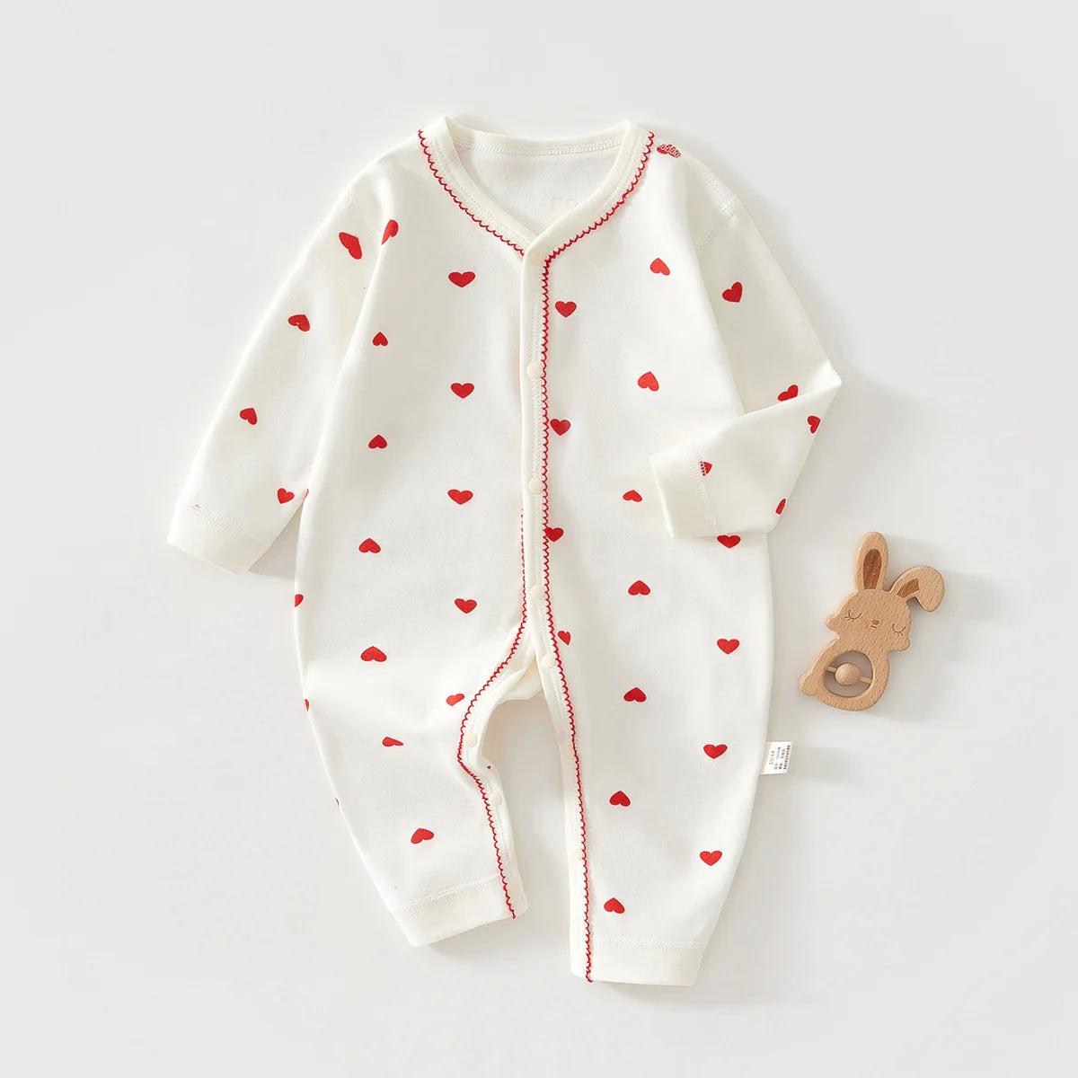 Baby Cotton Hoodie Jumpsuit | Boneless Seam Spring & Autumn Onesie 0-18 Months