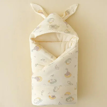 Newborn Bunny Ears Swaddle Blanket | Extra Soft Cotton Wrap