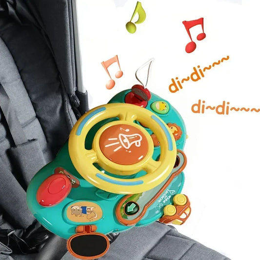 Baby Steering Wheel Toy | Electric Simulate Driving Toy for 0-36 Months