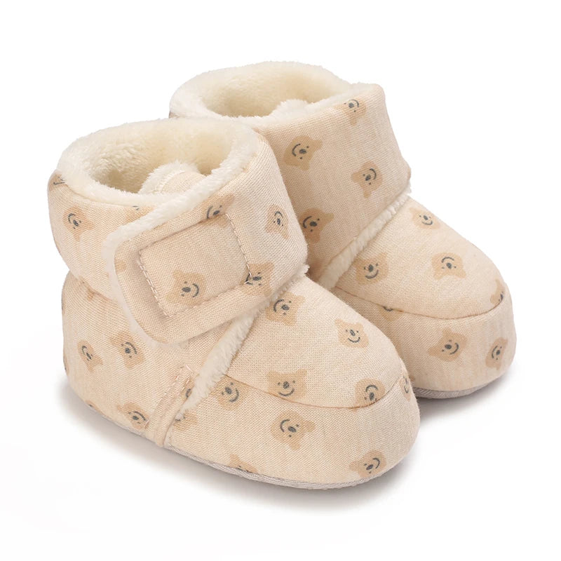 Baby First Walker Shoes | Soft Cartoon Cotton Shoes for Newborns 0–18 Months