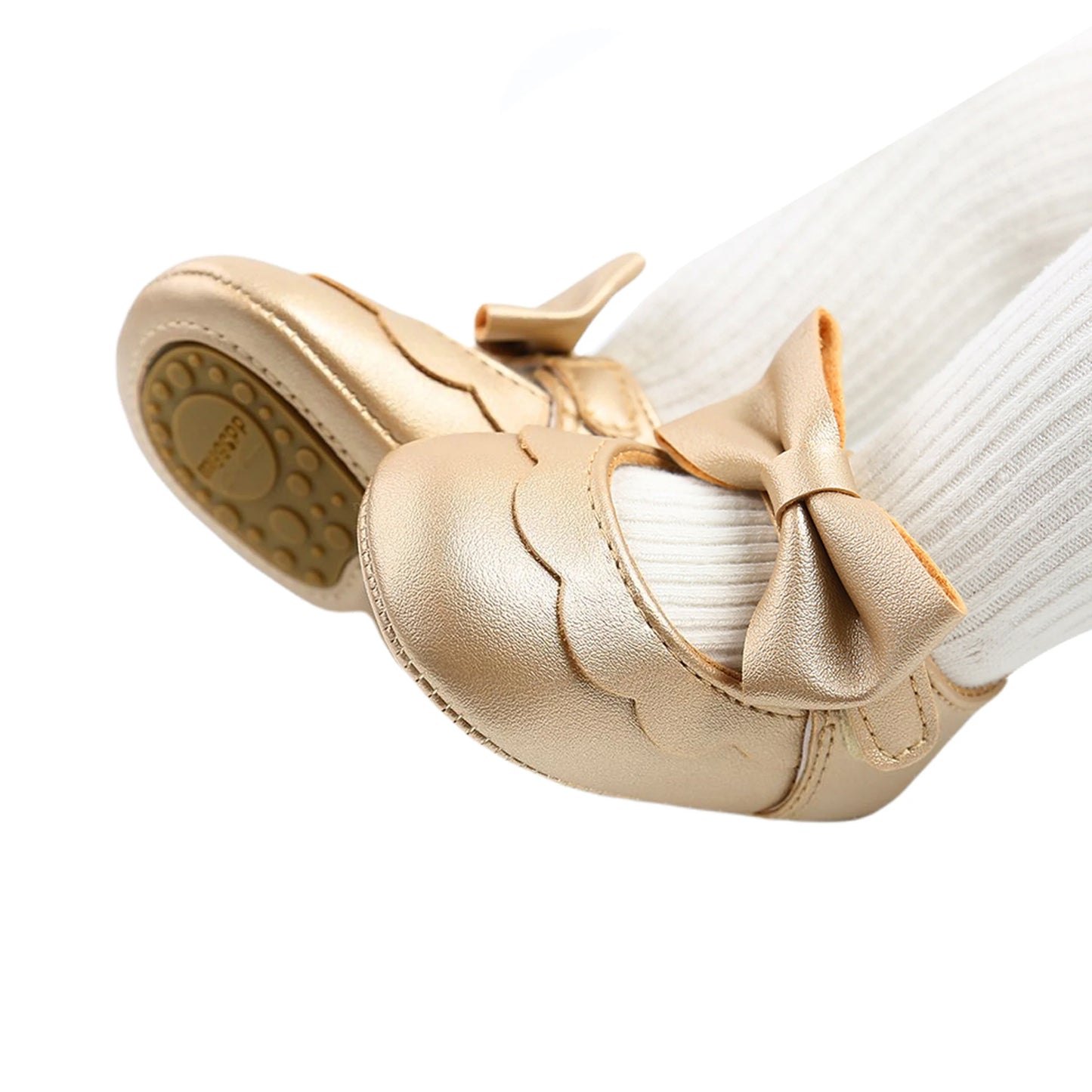 Baby Girls Bow Knot Soft Sole Princess Shoes | First Walker Flat Shoes 0-18 Months