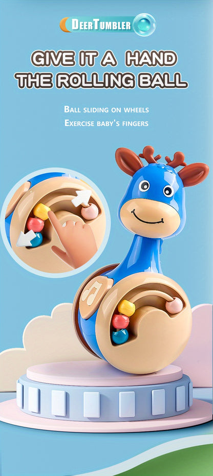 Baby Roly Poly Tumbler Wobbler Toy | Cause & Effect Sensory Toy for Infants 6–12 Months