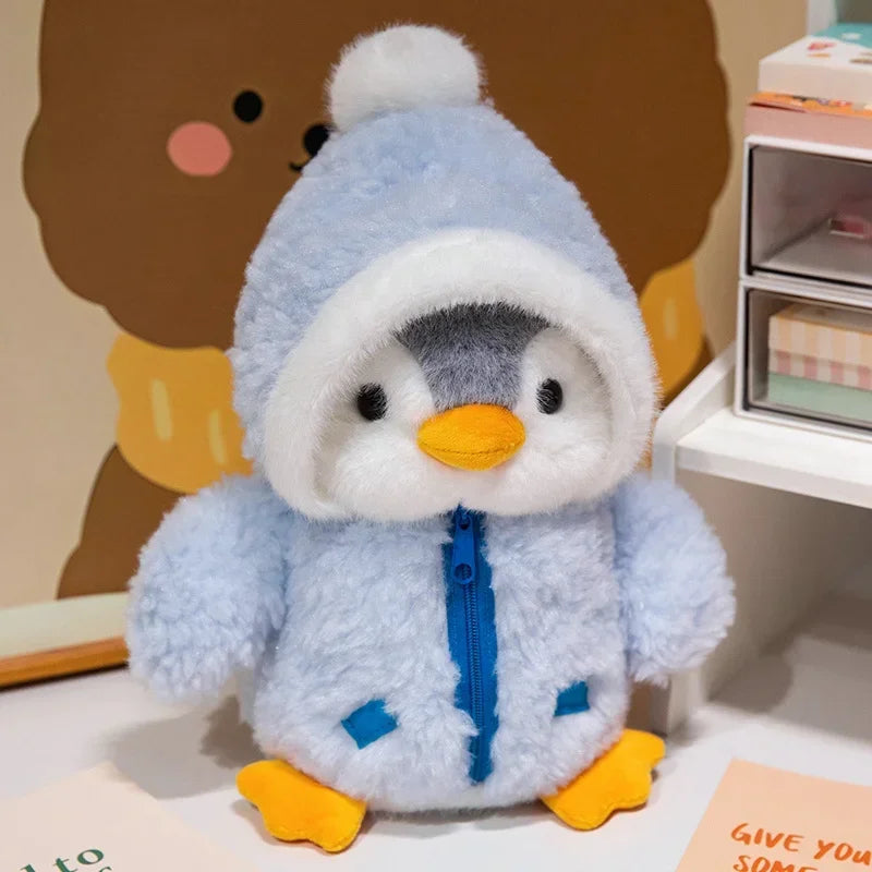Cute Penguin Plush Toy | Soft Stuffed Animal with Clothes & Hat