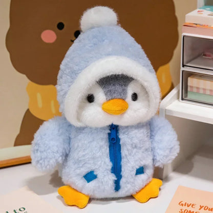 Cute Penguin Plush Toy | Soft Stuffed Animal with Clothes & Hat