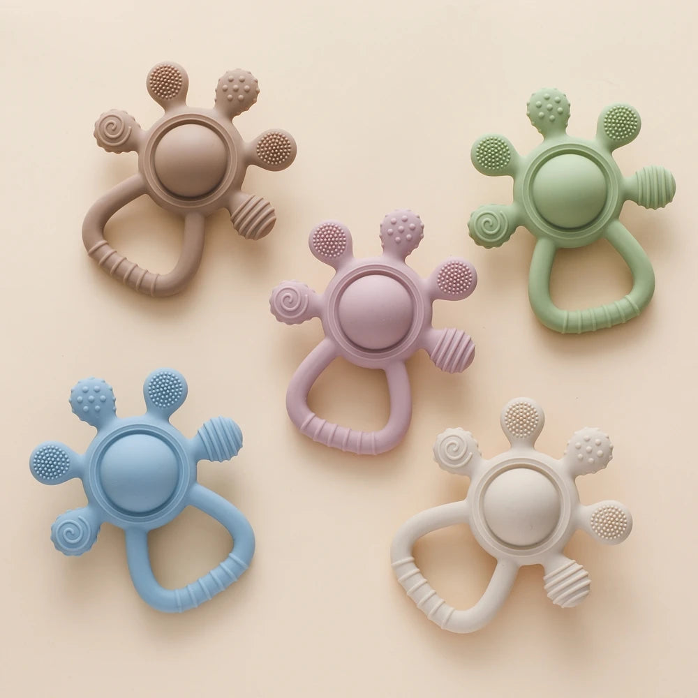 Baby Silicone Teether & Pacifier Chain Set