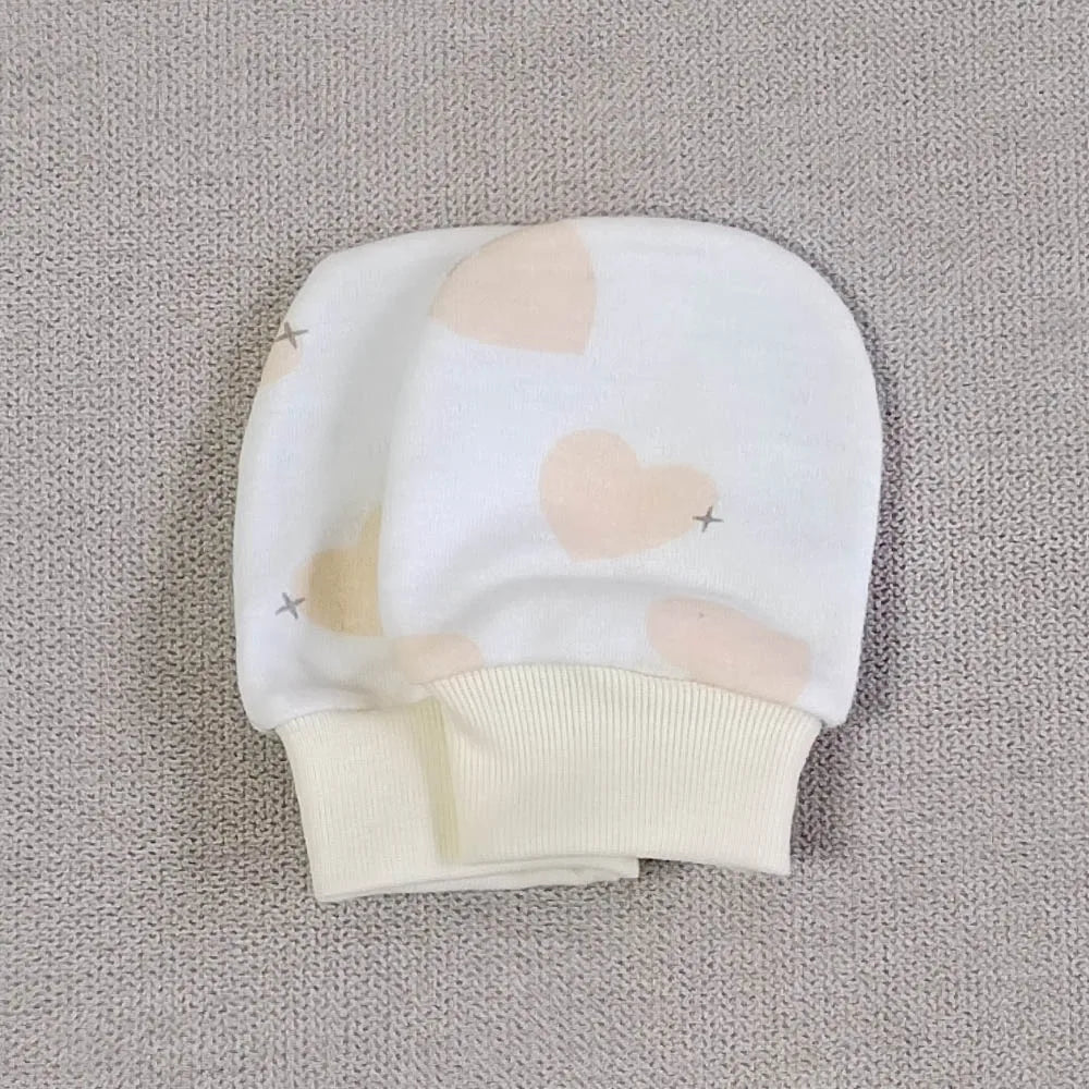 5 Pairs Baby No-Scratch Mittens | Soft Cotton Newborn Hand Mittens 0-3 Months