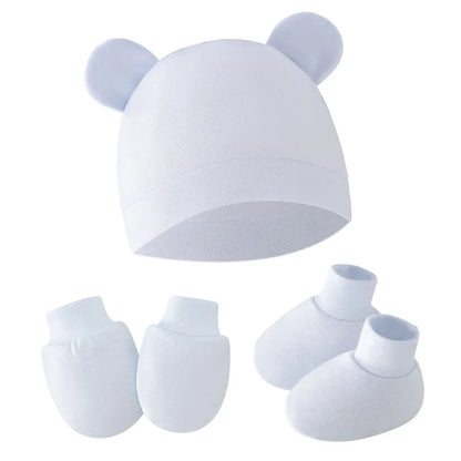 Baby Hat, Bonnet, Gloves & Socks Set | Newborn Gift Set 0-6 Months
