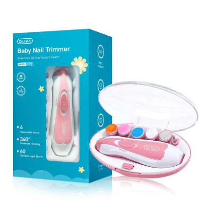 Electric Baby Nail Clipper with LED Light | 4-Speed Quiet Trimmer for Newborns