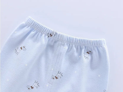 7-Piece Newborn Baby Clothing Set | Cartoon Cotton T-Shirt, Pants & Hat 0-3 Months