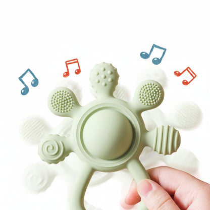 Baby Silicone Teether & Pacifier Chain Set