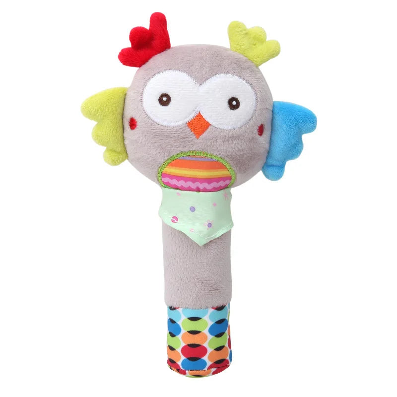 Baby Animal Plush Hand Bell Rattle Toy