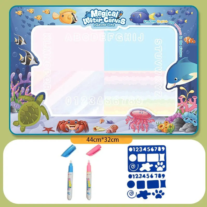Kids Water Doodle Drawing Mat | Mess-Free Montessori Colouring Mat for Toddlers 3–8 Years