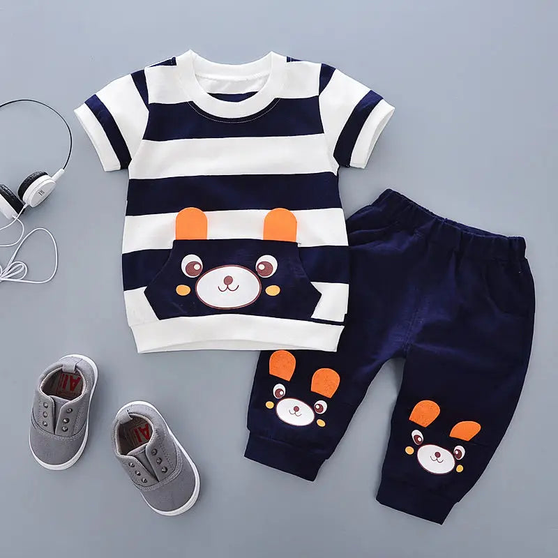Kids Cotton T-Shirt & Shorts Fashion Set | Boys & Girls Summer 2PCS