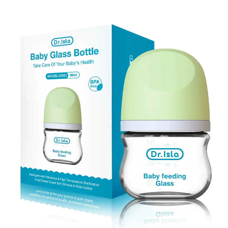 MAMIJOY Anti-Choke Glass Baby Bottle | BPA Free | 90ml & 160ml