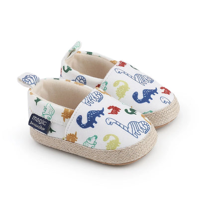 Baby Dinosaur Slip-On Shoes | Closed Toe Walking Shoes 0-18 Months