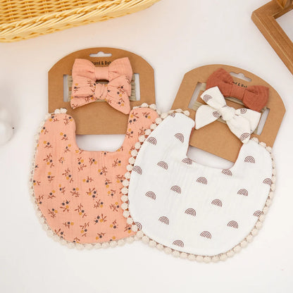 Baby Bib & Headband Gift Set