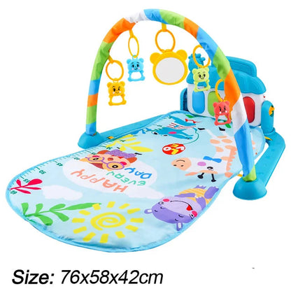 Baby Music Play Gym & Activity Mat | Piano Keyboard & Hanging Toys