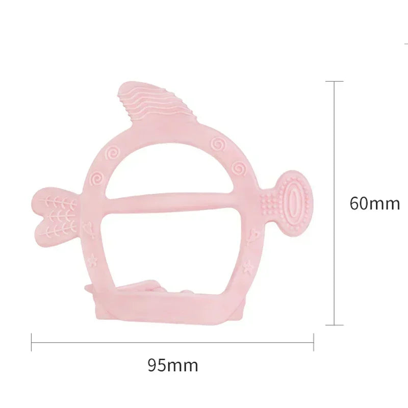 Silicone Turtle Baby Teether | Food-Grade Soft Tortoise Teething Toy | 8 Colours