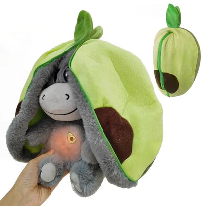 Strawberry Donkey Plush Toy | Soft 30cm Fruit Transform Sleeping Doll for Kids