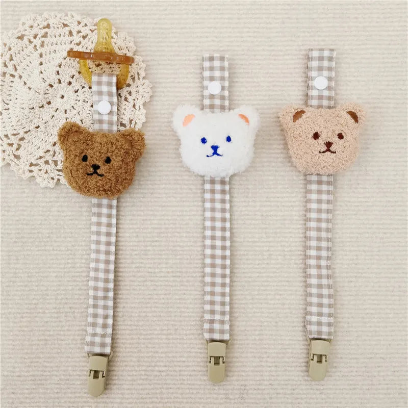 Baby Pacifier Clip Chain | Cute Bear Dummy Holder for Newborns
