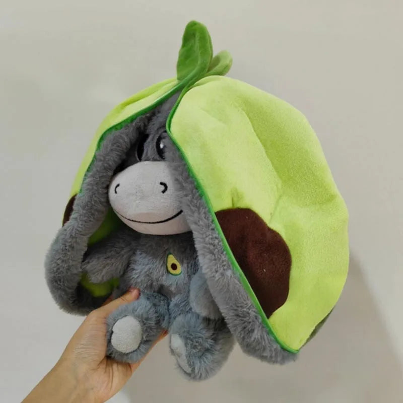 Strawberry Donkey Plush Toy | Soft 30cm Fruit Transform Sleeping Doll for Kids