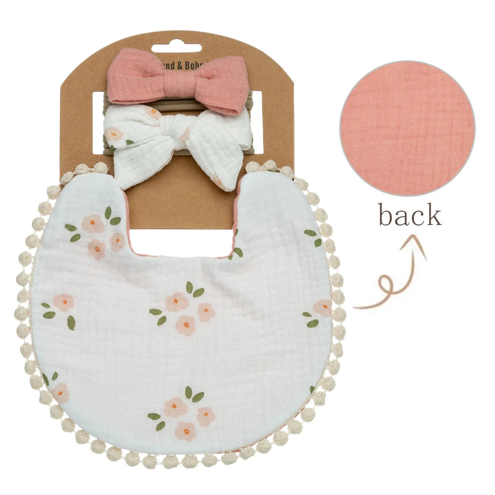 Baby Bib & Headband Gift Set