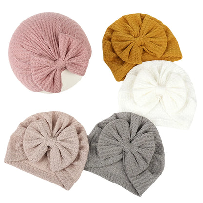 Baby Turban Bow Knot Hat | Soft Beanie Headwrap for Newborns & Toddlers
