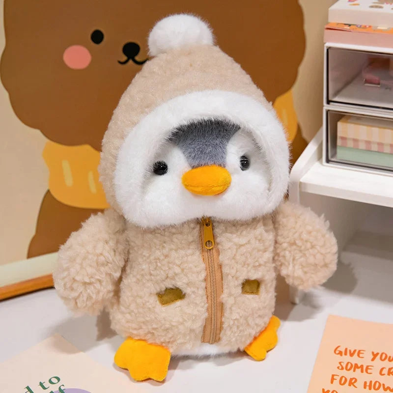 Cute Penguin Plush Toy | Soft Stuffed Animal with Clothes & Hat