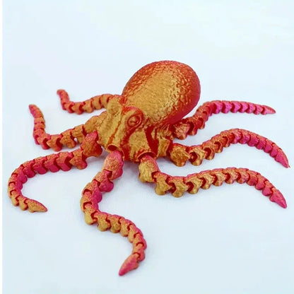 3D Printed Octopus Fidget Toy | Flexible Joints Desktop Ornament & Kids Gift
