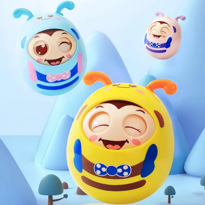 Baby Roly Poly Bee Tumbler Toy | Tummy Time Rocking Toy for Babies 3–12 Months