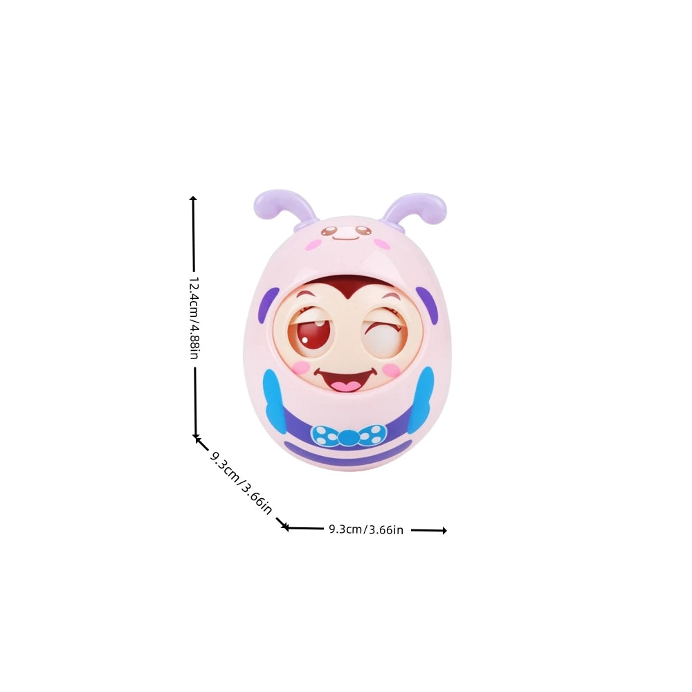 Baby Roly Poly Bee Tumbler Toy | Tummy Time Rocking Toy for Babies 3–12 Months