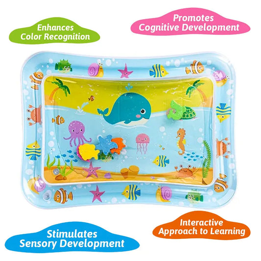 Baby Inflatable Water Play Mat | Tummy Time Sensory Toy for Infants 0–12 Months