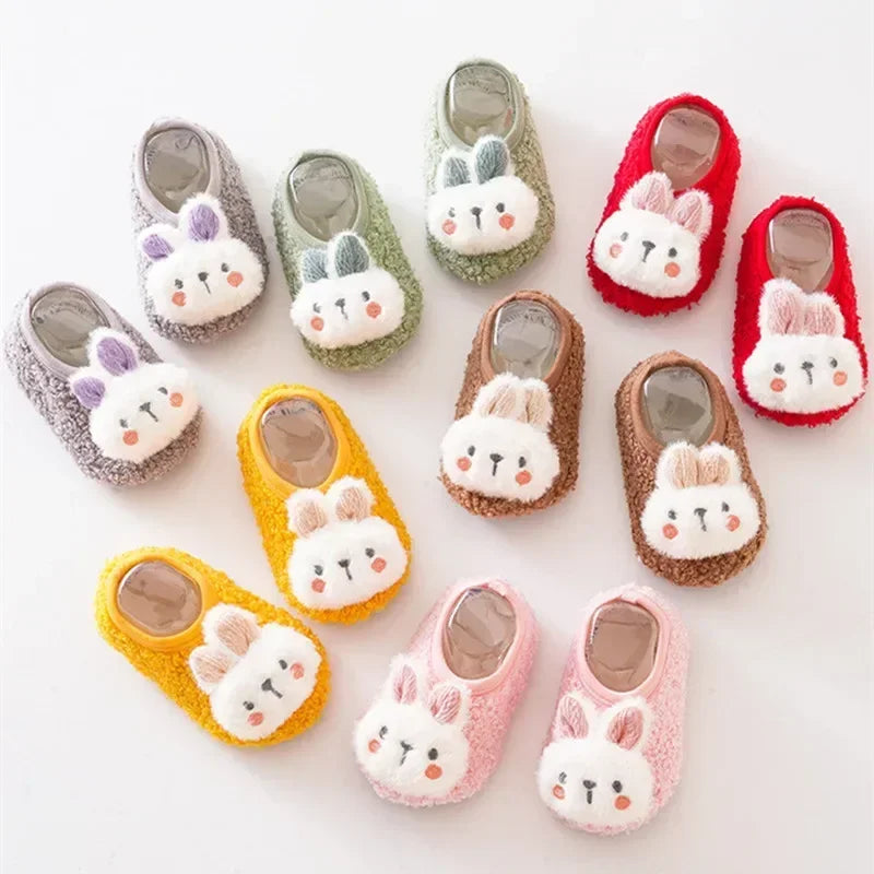 Warm Plush Baby Slippers | Soft Anti-Slip Indoor Toddler Floor Shoes | 6 Styles | 6 Months–4 Years