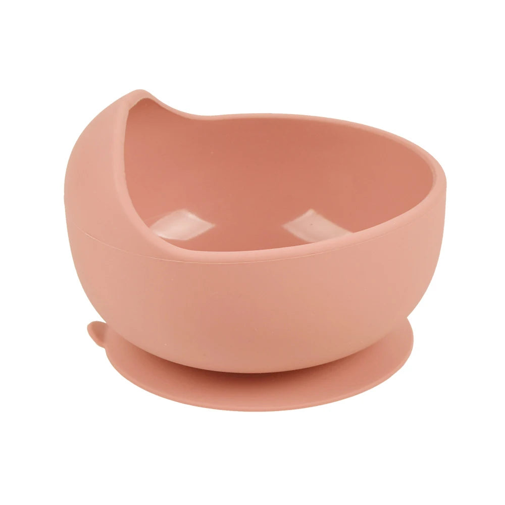 Baby Silicone Suction Bowl with Spoon | Waterproof Kids Feeding Tableware