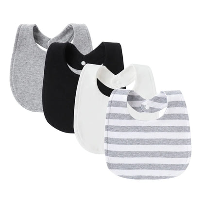 Baby Bibs & Burp Cloths Set | 4Pcs Cartoon Newborn Saliva Towels