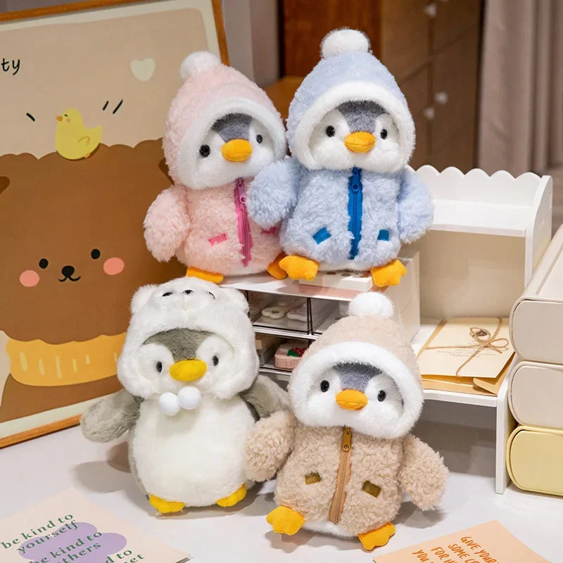 Cute Penguin Plush Toy | Soft Stuffed Animal with Clothes & Hat