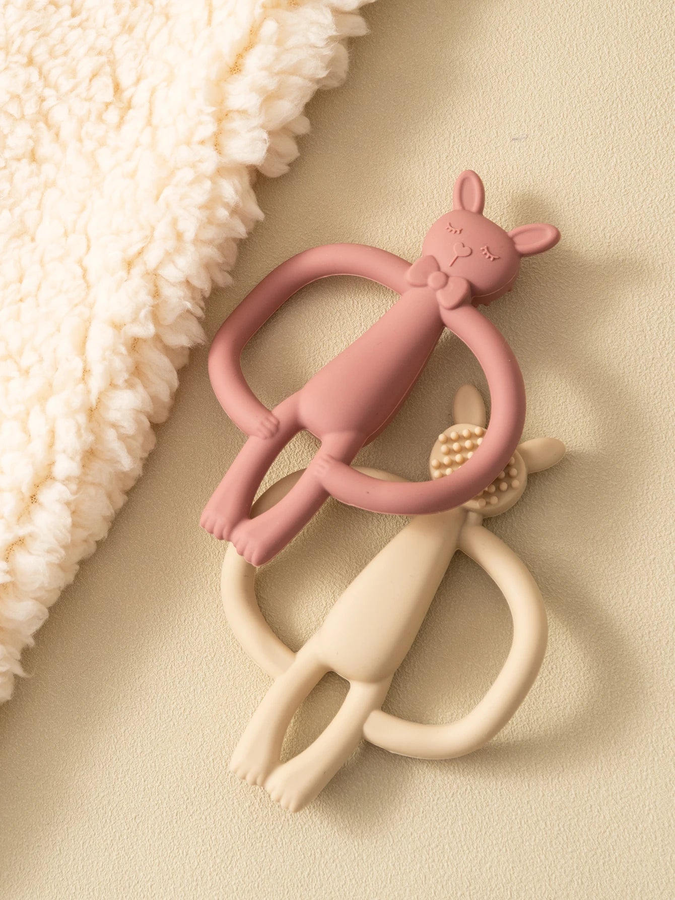 Silicone Rabbit Teether for Babies & Newborns