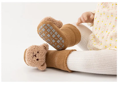 Baby Bear Socks | Soft Cotton Anti-Slip Newborn & Toddler Socks 0-3 Years