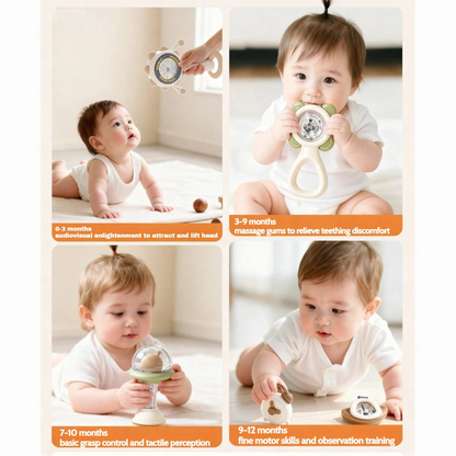 10-Piece Baby Teething & Sensory Toy Set | Food-Grade Silicone | Baby Gift