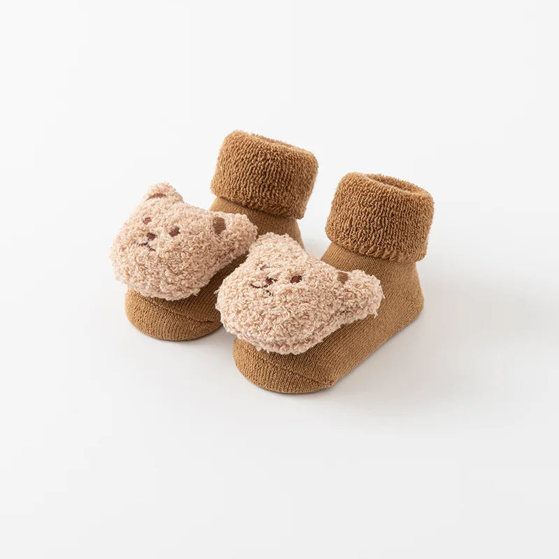 Baby Bear Socks | Soft Cotton Anti-Slip Newborn & Toddler Socks 0-3 Years