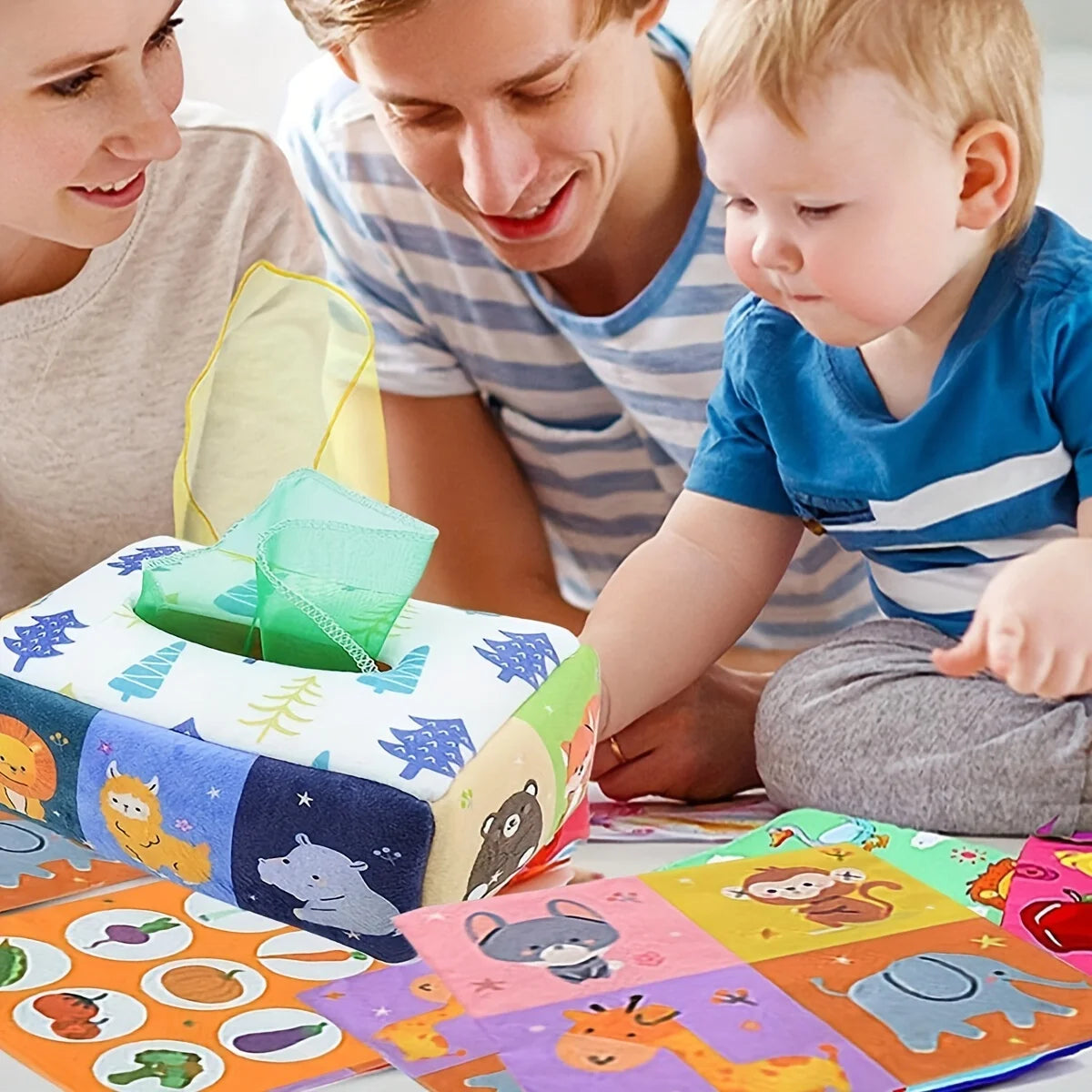 Baby Montessori Magic Tissue Box | Sensory Activity Toy for Infants 6–18 Months