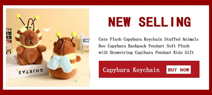 Capybara Plush Toy with Wings & Hoodie | Soft Stuffed Animal Gift