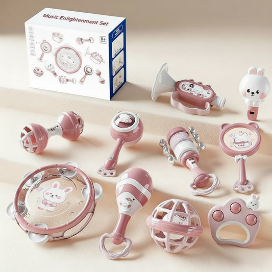 Baby Hand Drum Percussion Toy Set | Early Education Music Instrument for Newborns