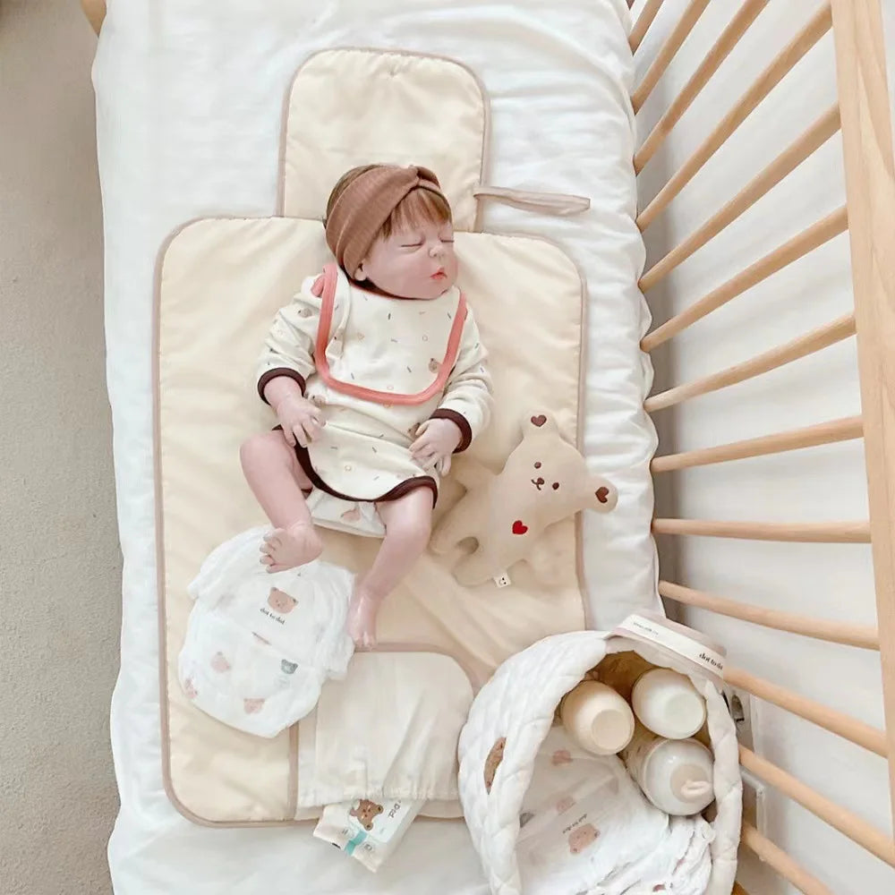 Baby Foldable Changing Mat | Portable Waterproof Nappy Change Pad for Newborns