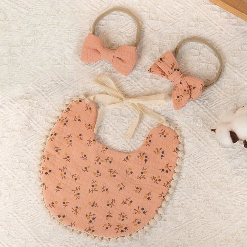 Baby Bib & Headband Gift Set