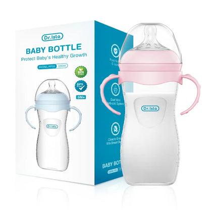 PP Baby Bottle with Handle | Anti-Colic Newborn Feeding Bottle 150ml / 240ml / 330ml