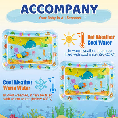 Baby Inflatable Water Play Mat | Tummy Time Sensory Toy for Infants 0–12 Months