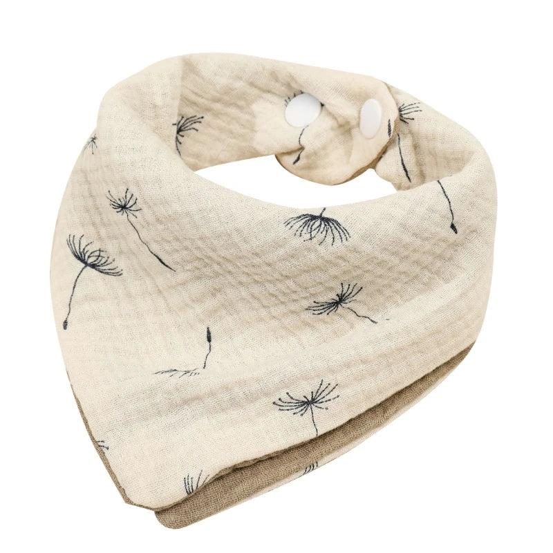 Baby Bandana Bib | Muslin Drool Bib for Teething Infants 0-12 Months