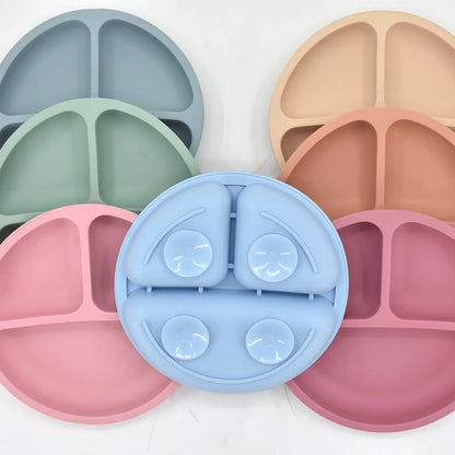 5-Piece Baby Silicone Tableware Set | Suction Plate, Bowl, Spoon & Fork | BPA-Free
